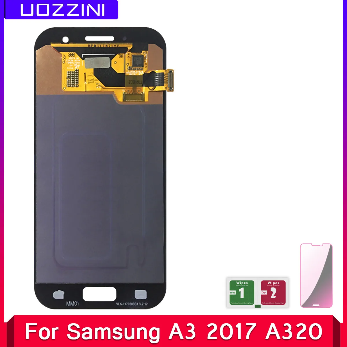 

2 Pcs 4.7" Super AMOLED LCD Replacement for SAMSUNG Galaxy A3 2017 A320 A320F Display Touch Screen Digitizer Assembly