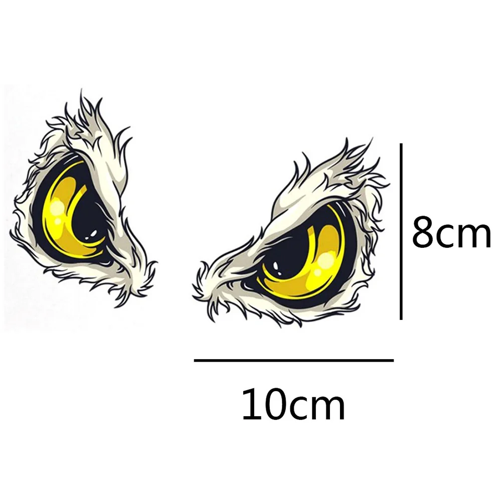 2Pcs 3D Lustige Reflektierende Grün Katze Augen Auto Aufkleber Lkw Kopf  Motor Rückspiegel Fenster Tür Aufkleber Grafiken - AliExpress