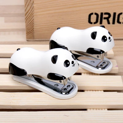 Модный степлер для панды, со стальными зажимами 10 мм, канцелярские принадлежности, принадлежности для школьной формы