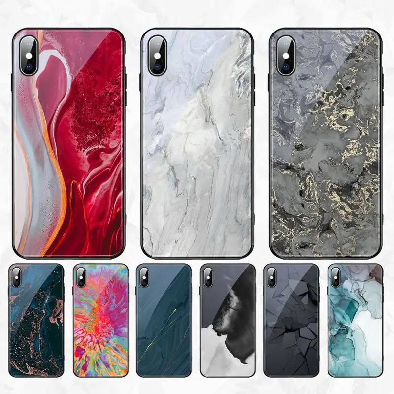 

HPCHCJHM Dali cover pattern Cover Soft Shell Phone Case Tempered Glass Phone Case For iPhone 11 Pro XR XS MAX 8 X 7 6S 6 Plus
