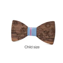 Детский деревянный галстук-бабочка высокого качества в британском стиле для маленьких мальчиков, галстук-бабочка для выступлений, Детская поверхность, резные пейзажи, подарки, унисекс, классика