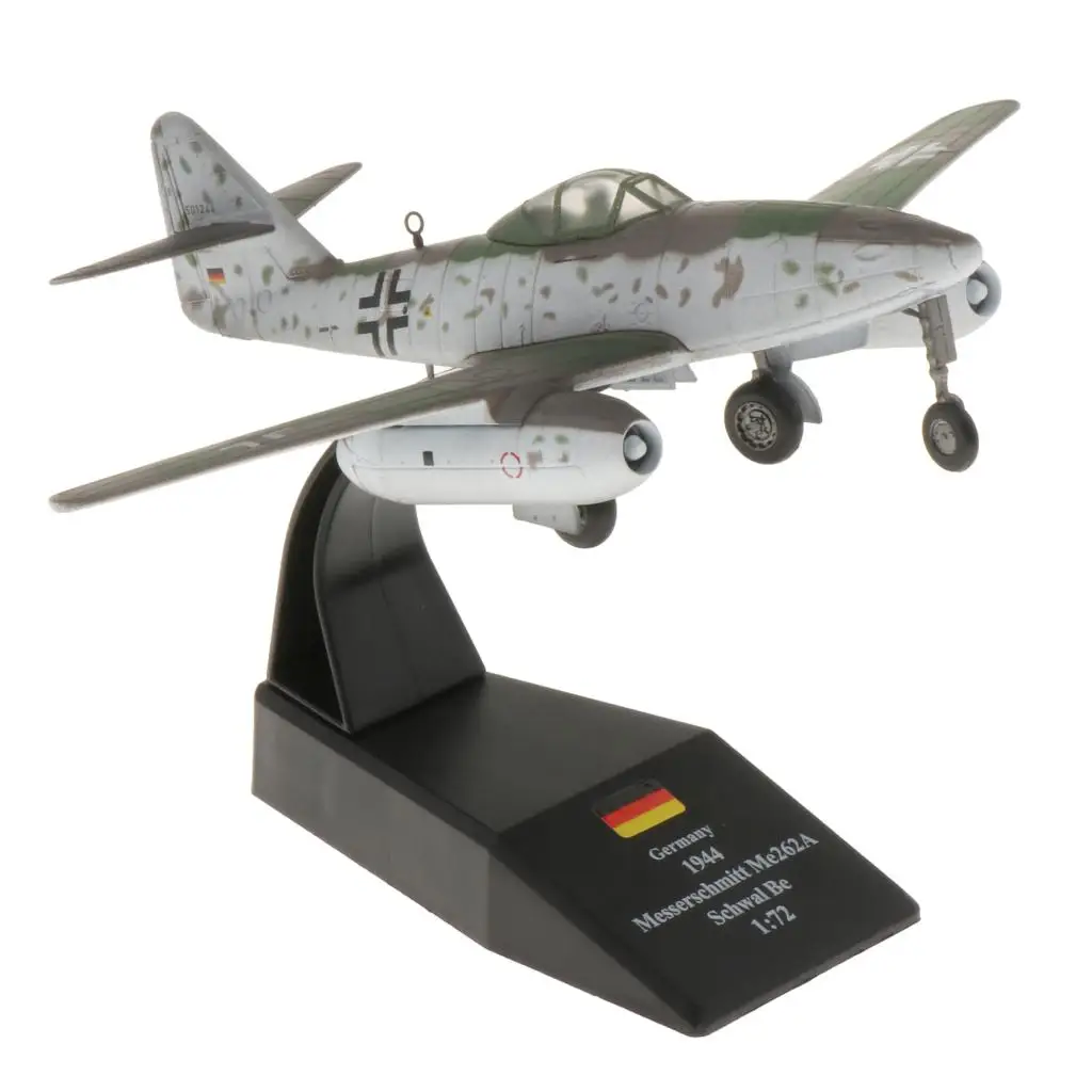 1/72 Scale German Me-262 Fighter Attack Plane Alloy Fighter Military Model Diecast Plane Model for Commemorate Collection Gift