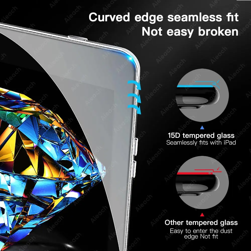 15D закаленное стекло для iPad Pro 11 10 5 9 7 2017 2018 Защита экрана Air 4 3 2 1 Mini Защитная пленка