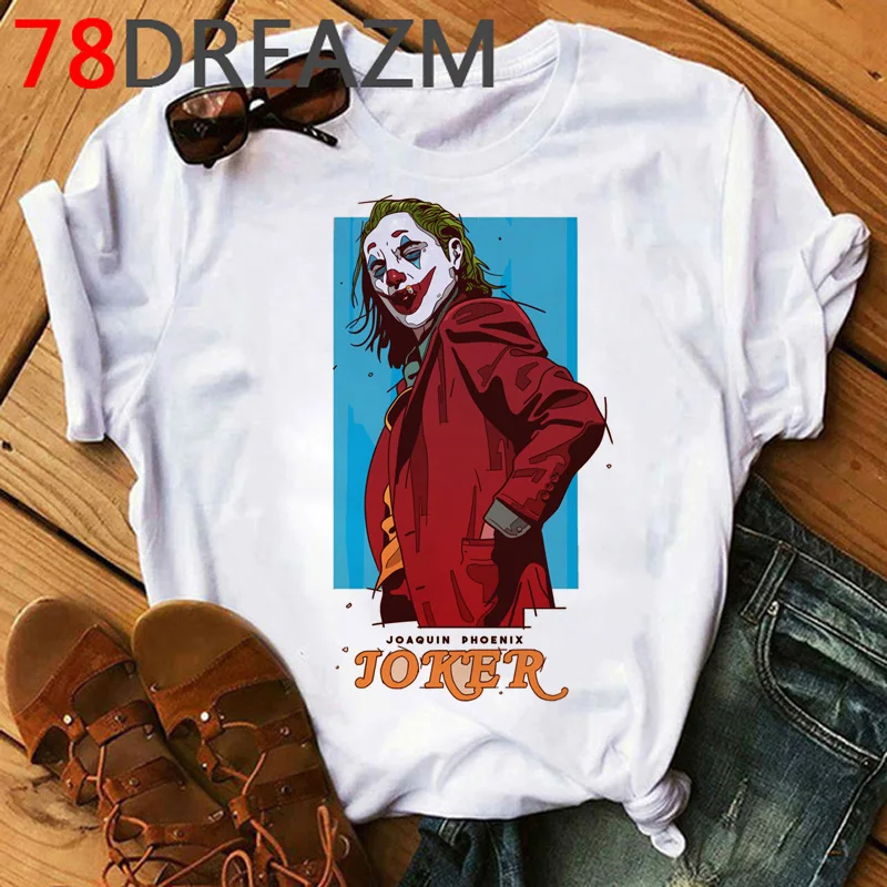 

Joker Joaquin Phoenix Funny T Shirt Men Harajuku 2020 Hip Hop Streetwear 90s Fashion Top Horror Movie Graphic Tees Male
