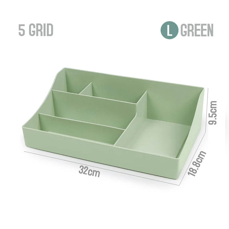 5 grid Green BNBS коробка для хранения косметики органайзер для косметики Fewelry контейнер пластиковый органайзер коробки для настольного хранения предметов держатель макияж - Цвет: 5 grid Green