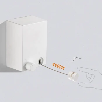 

Retractable Clothes Line Adjustable Clothes Line Indoor And Outdoor With ABS Box + Aluminum, Wall-mounted Clothes Line