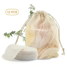 12 шт. салфетки для снятия макияжа многоразовые хлопковые подушечки средство для снятия макияжа для лица бамбуковое волокно для ухода за кожей подушечки для чистки кожи