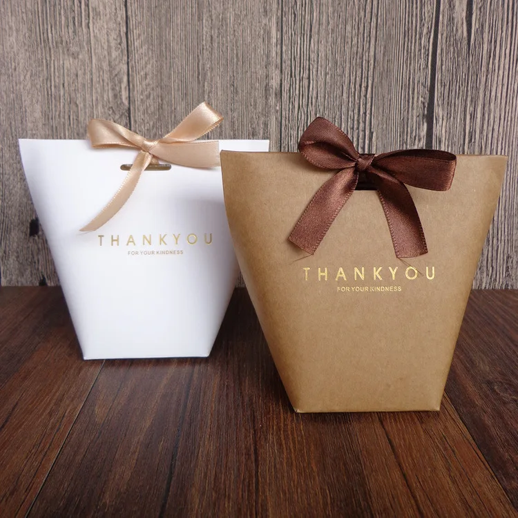Gift Box Wedding Favors Kraft Decoration Bags Kraft Paper Bags
