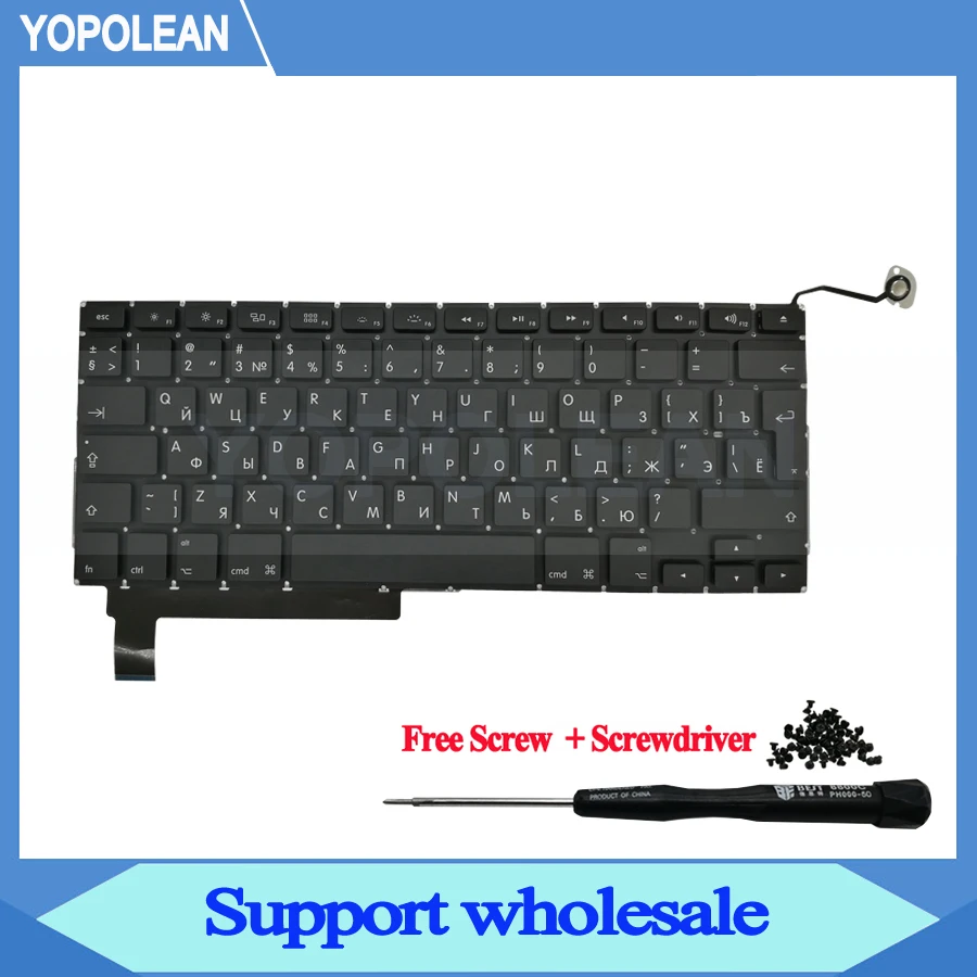Новая русская клавиатура для Macbook Pro Unibody 15 дюймов A1286 большая Enter 2009 2010 2011 2012 лет |