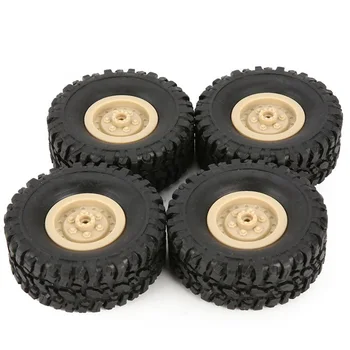 

RISE-4Pcs Rubber Wheel Rim Tire Tyre for RC 1/16 Climbing Crawler Car WPL B-1/B-24/C-14/C-24/B-16 Truck Model Spare Parts Access
