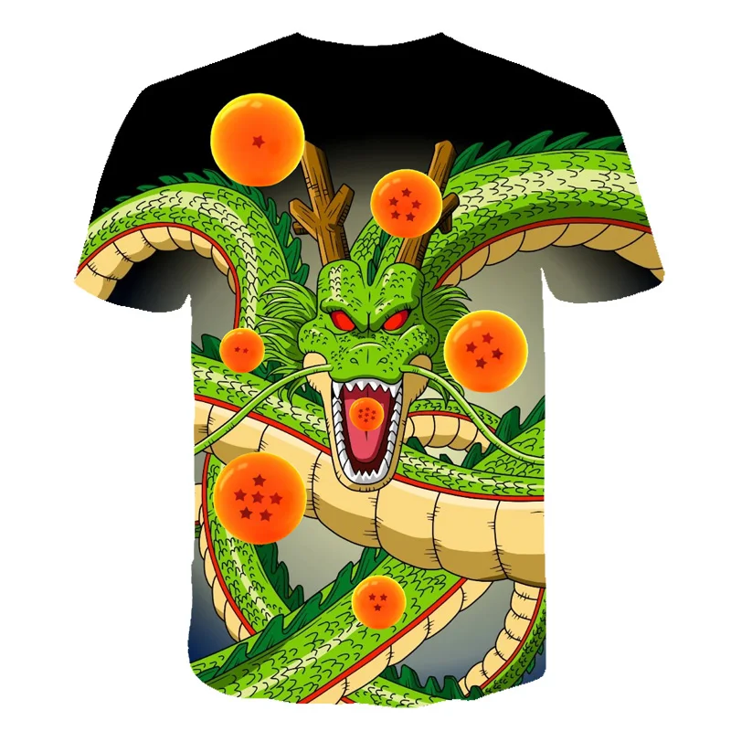 Новое поступление, футболки с 3D принтом Dragon Ball, детские футболки с японским аниме, футболки с короткими рукавами и рисунком Харадзюку