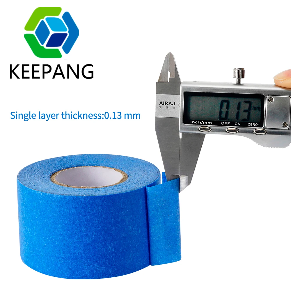 Kee Pang 3D 프린터 페인트 열 테이프, 고온 저항 폴리이미드 접착 테이프, 블루 마스킹 테이프, 48mm x 30m