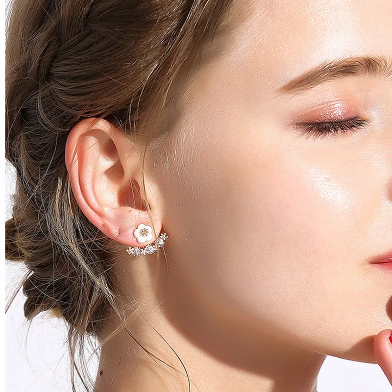 Корейские ювелирные изделия циркониевые жемчужины сердце кристалл цветок