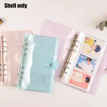 

1PC Transparent Loose Leaf Notbook Cover Loose Binder Cute A6 PVC Note Book Color Journal Planner Office Supplies