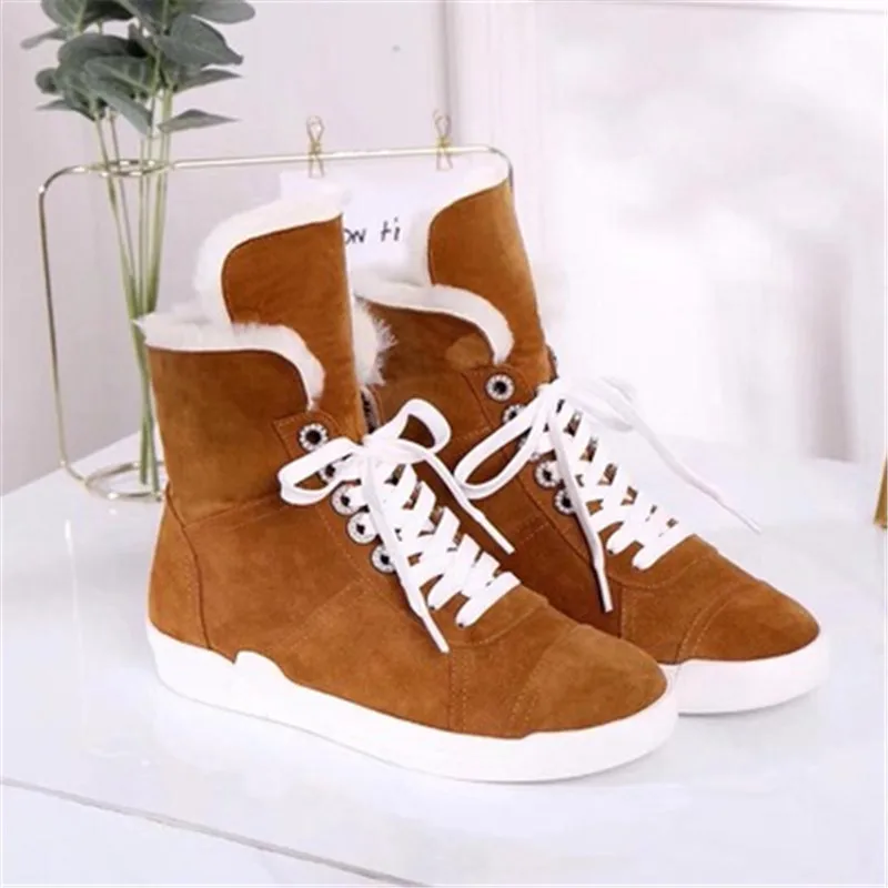 Scarpe donna/зимние ботинки; женская обувь с перекрестной шнуровкой; Zapatos De Mujer; зимняя женская обувь с круглым носком; ботильоны на плоской подошве