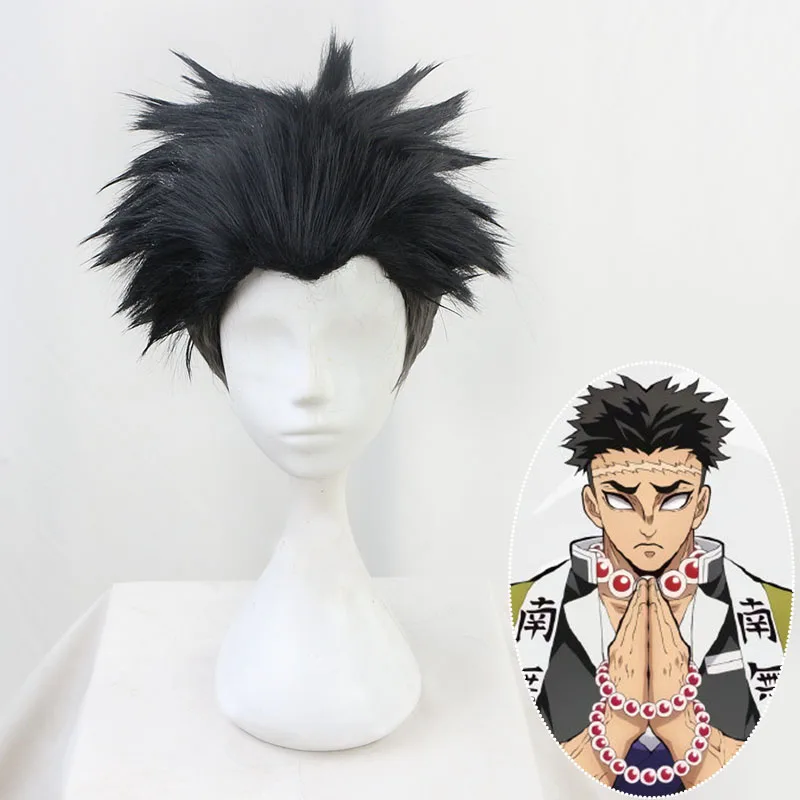 S Парики для косплея демона киметсу без яйбы; Косплей; Tsuyuri Kanawo Rengoku Kyoujurou Kanroji Mitsuri Iguro Obanai Sabito - Цвет: S