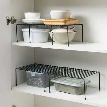 

29.5-55CM Iron Telescopic Kitchen Spice Dish Racks Cabinet Kitchenware Shelf Seasoning Storage Rack Kitchen Sundries Organizer