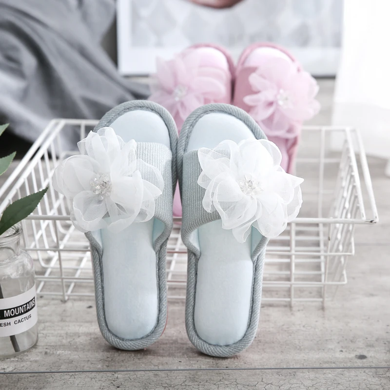 

kmeioo women floral slides sweet indoor flat slippers comfortable slides black pink blue slippers