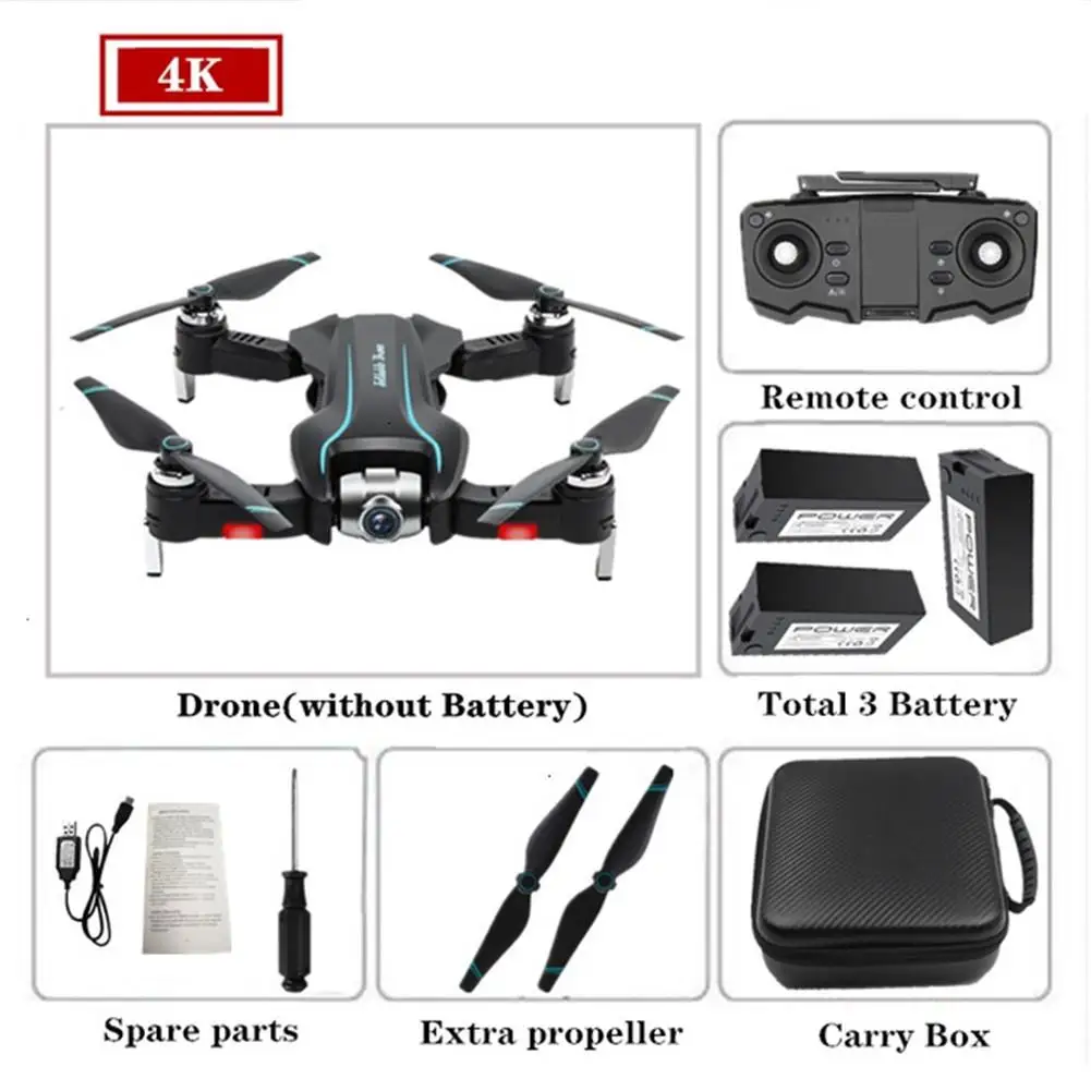 S17 Дрон 4k HD камера gps Дрон WiFi FPV 1080P без сигнала возврата RC вертолет полёт 15 минут Квадрокоптер Дрон с камерой - Цвет: Сливовый