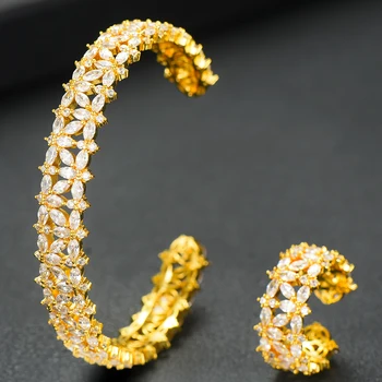 

GODKI New Luxury Bangle Ring Sets Fashion Dubai Bridal Jewelry Sets For Women Wedding brincos para as mulheres 2020