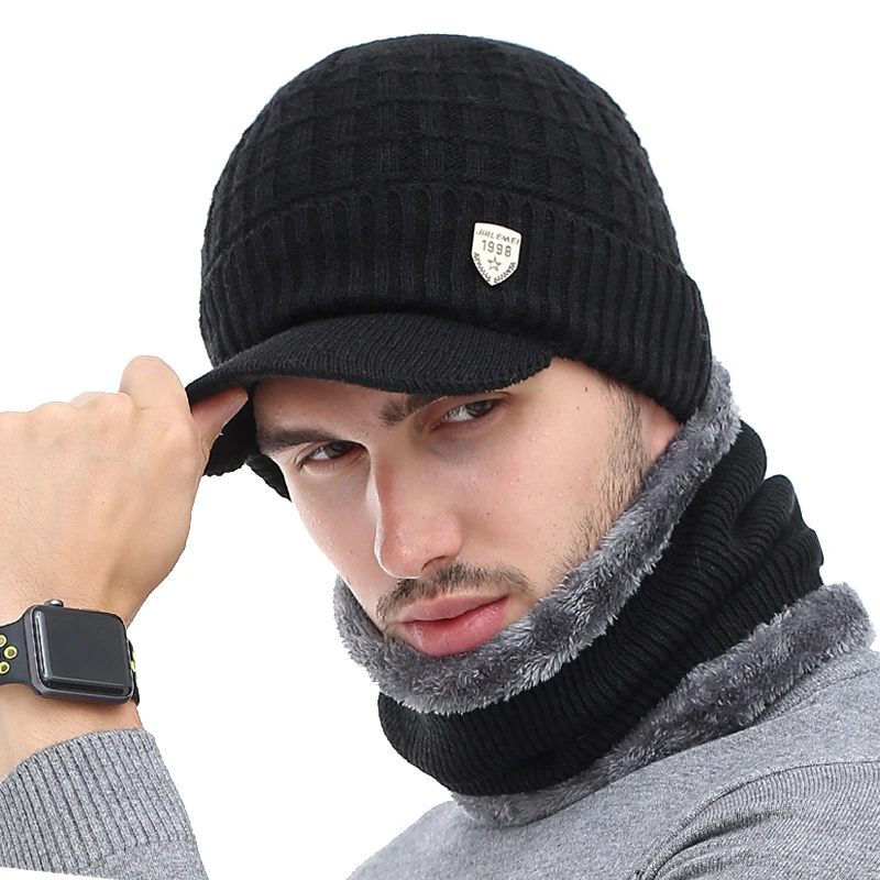 Зимняя шапка Skullies Beanies, зимние шапки бини для мужчин и женщин, шерстяной шарф, шапки, Балаклава, маска, шапка, вязаная шапка M220