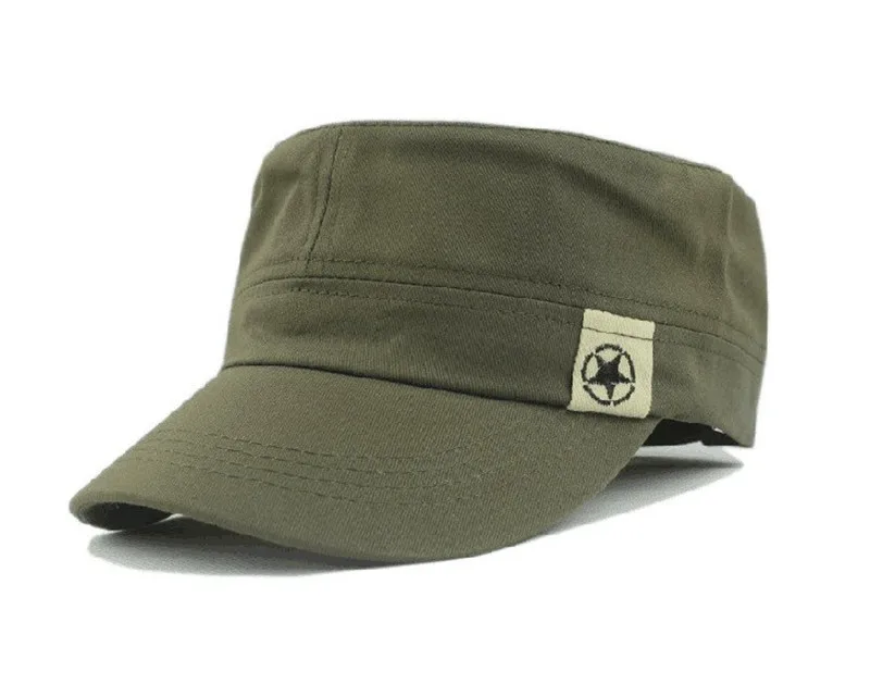 Мужской военный Регулируемый головной убор, плоская кепка, летняя женская мужская плоская крыша, военная шляпа, армейская Кепка, камуфляжная военная шапка