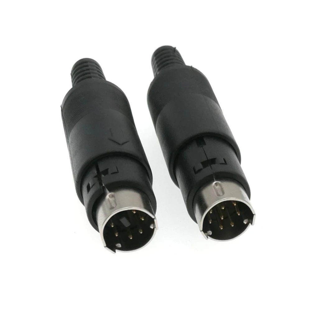 50pcs Mini Din Male 6 Pin 8 Pin Audio Av Connector Adapter New Connectors Aliexpress