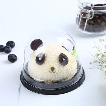 

100pcs High Quality Black triangle cake box round arch pancake mousse box thousand layer slice black bottom pastry box