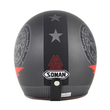 

For Soman SM521 Dual Visors 3/4 Helmets casque de moto Chopper Helmet Motorcycle Dot Approved casco capacete moto