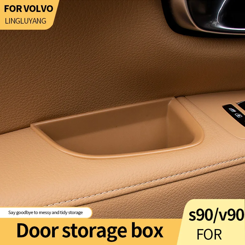 

Car Accessories for volvo s90 v90 v90CC car storage box door storage box Car Armrest Box 2016 2017 2017 2019 2020 2021 2022