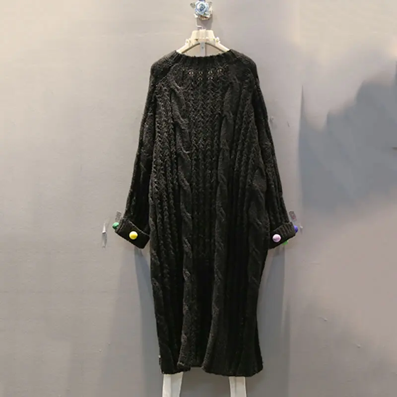 XITAO, необычное черное платье с аппликацией, модное новое трикотажное платье с кисточками, пуловер с героями мультфильмов, женское маленькое свежее Повседневное платье XJ2873