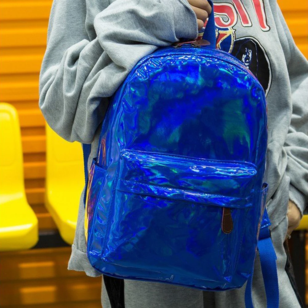 3Pcs/Set Fashion Bags For Women Student Solid Color Shiny Leather Backpack Shoulder Bag Clutches Mochila Mujer Zaino Rugzak