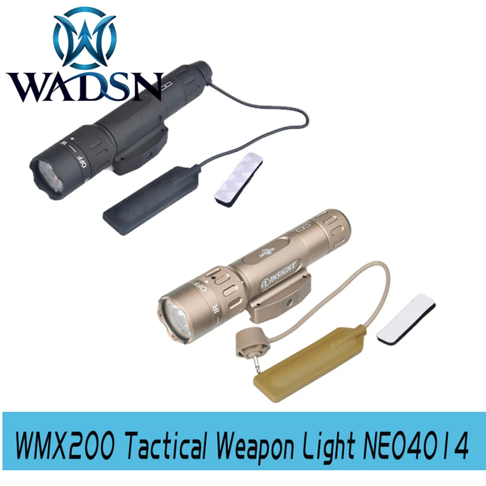 Wadsn Bloco Acessório Inclui La-5c - Peq 15 Red Dot Laser Wmx 200 Lanterna Tática Interruptor Duplo Iii Kit 9 lanterna tática interruptor duplo