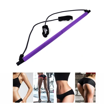 

Pilates Bar Kit with Resistance Yoga Resistance Bands Workout Toning Bar for Yoga Stretch Sculpt Twisting Sit-Up Bar Resist