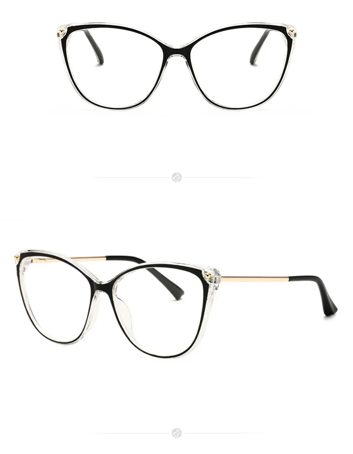 0-0,5 -0,75 bis -6,0 Anti Blue Rays Myopie Brillen Fertige Frauen Cat Eye Kurzsichtige Brillen verschreibungspflichtige Okulary Korekcyjne – Detail 12