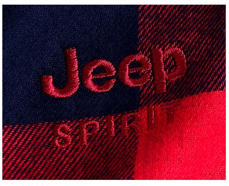 JEEP SPIRIT оригинальная Осенняя рубашка мужские повседневные, из чистого хлопка клетчатая рубашка для мужчин большой размер M-4XL рубашка с длинными рукавами Мужская
