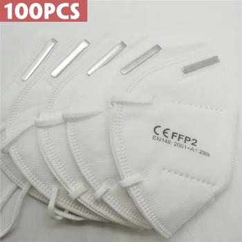 

100pcs masks face mask flu facial masks fpp2 5-layer filter masks protection masks ffp2 mask kn95 mask PM2.5 mascherine ffp 2