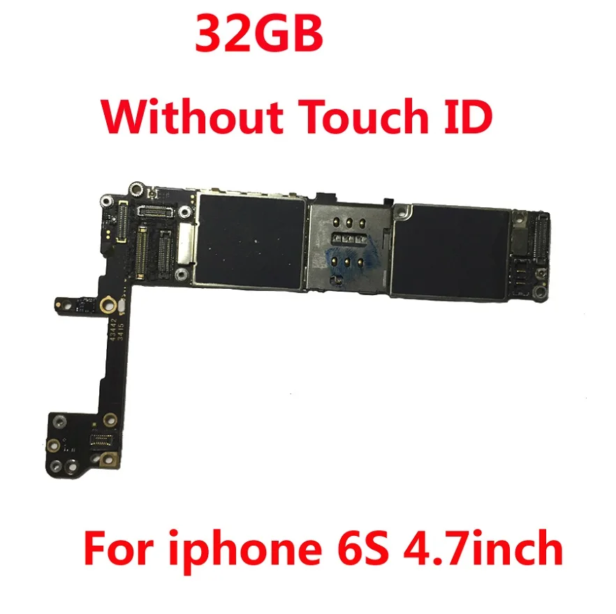 32GB - NO Touch ID Бесплатный iCloud 16 Гб 64 Гб 128 ГБ оригинальная материнская плата с/без touch ID для iphone 6 S 6 S разблокированная материнская плата IOS системная материнская плата - Цвет: 32GB - NO Touch ID