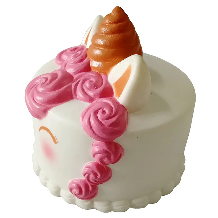 Cross Border for New Style Memory Foam Unicorn Beast Cake Model Memory Foam Rose Unicorn Cake Toy