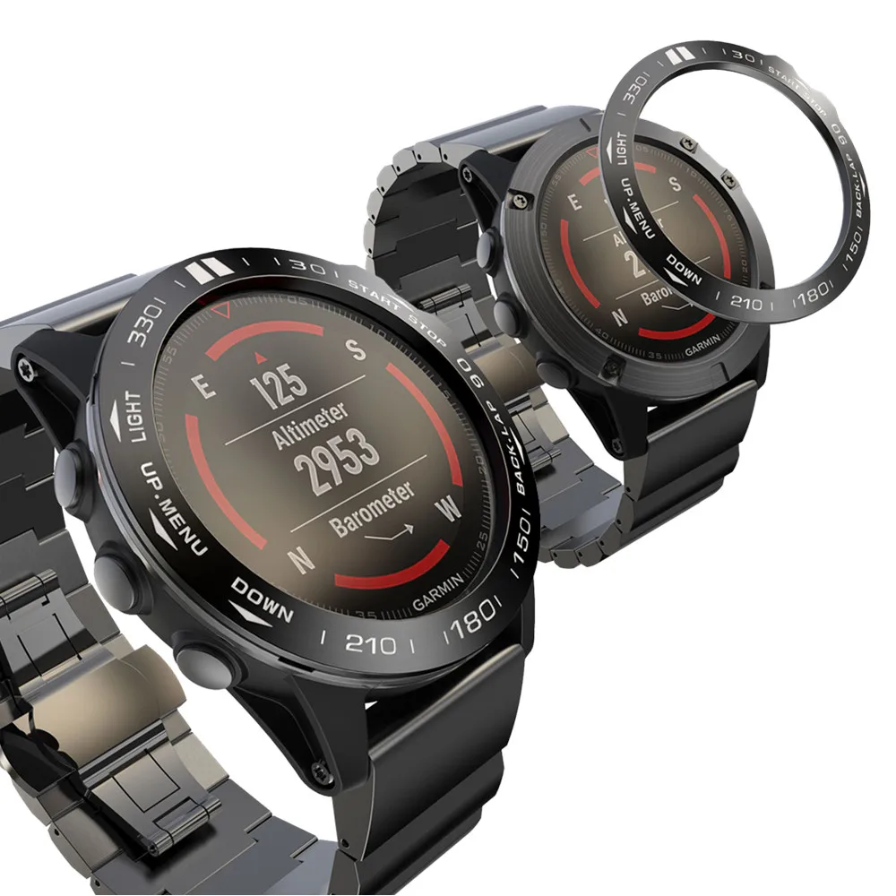 Металлический ободок для часов Garmin Fenix 5X Смарт-часы скорость/время кольцо клейкий чехол из нержавеющей стали крышка для Fenix5X рамка