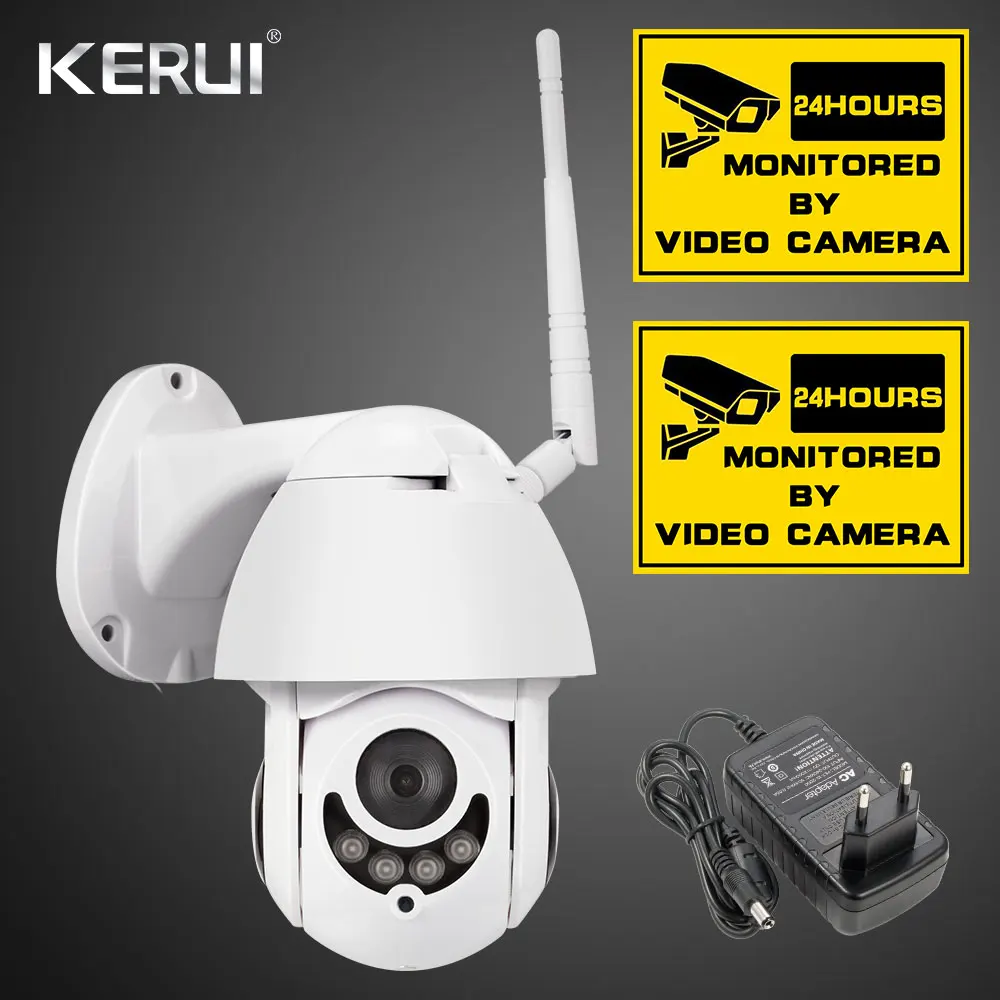 KERUI Водонепроницаемая беспроводная 1080P 2MP камера PTZ wi-fi IP купольная скоростная камера H.264 + IR Домашняя безопасность видеонаблюдения