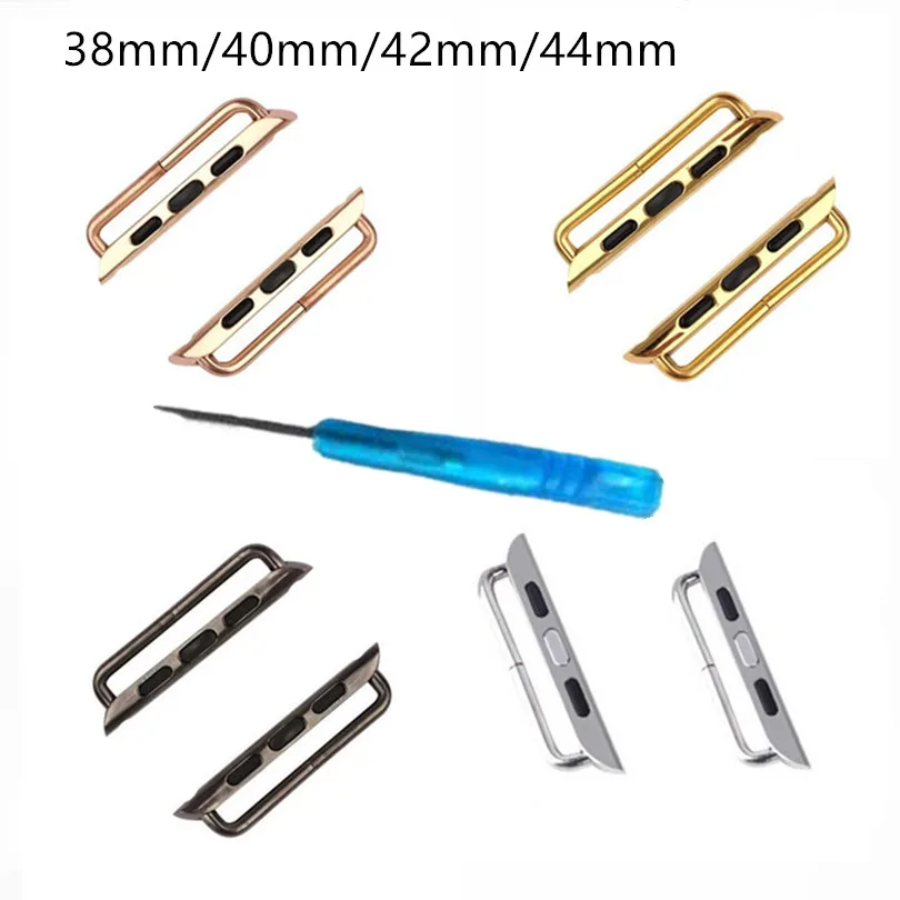 10Pcs/Lot Stainless Steel Adapter Watchband 1:1 for Apple Watch Band 38/40 41 42 45 44mm Series 2 3 4 5 6 7Connector Accessories