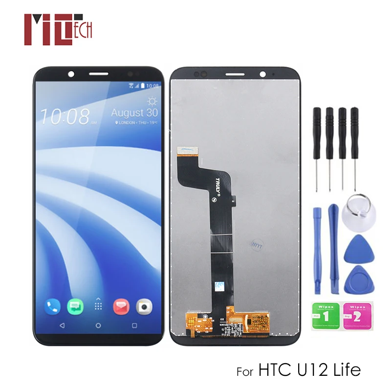 

Original 6.0'' LCD For HTC U12 Life LCD Display Touch Screen Digitizer Assembly Replacement Parts No Frame Black