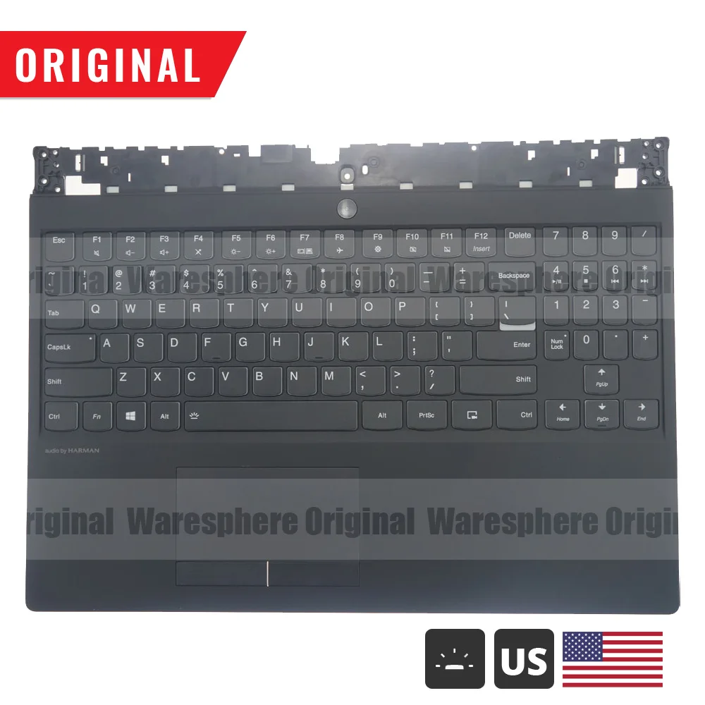 Верхний чехол Упор для рук для lenovo Legion Y530 Y530-15ICH с подсветкой Клавиатура США тачпад 5CB0R40212