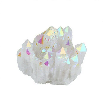 

70-130g Natural Crystal Cluster Stone White Aura Angel Quartz Cluster Healing Stones Mineral Specimen Home Decor