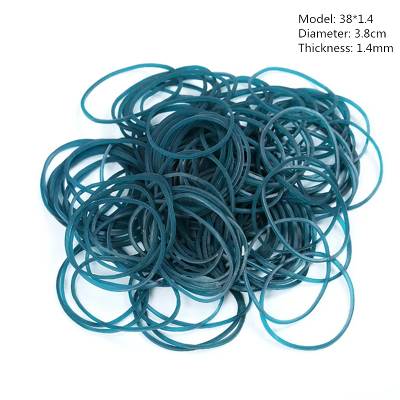 200PCS Rubber Band MultiColor Strong Elastic Ring Office Stationery Supplies 38m 