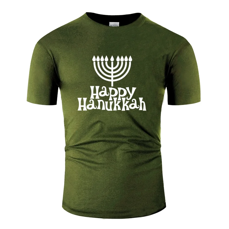 Дышащая футболка с надписью happy hanukkah jeus Винтажная летняя мужская футболка с коротким рукавом размера плюс 3xl 4xl 5xl топ в стиле хип-хоп