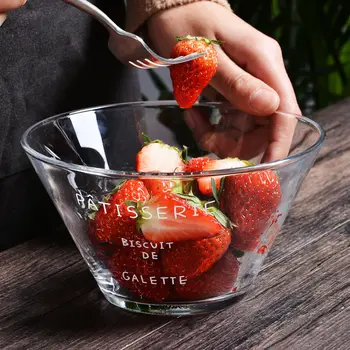 

Salad Bowl Transparent Glass Bowl Single Noodle Bowl Home Salad Plate Cute Soup Bowl Fruit Bowl Serving Bowl Salad Bowl Tray