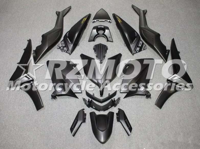 ABS литья под давлением Обтекатели подходят для- 15 16 Yamaha TMAX530 530 корпусов кузова набор на заказ матовый черный