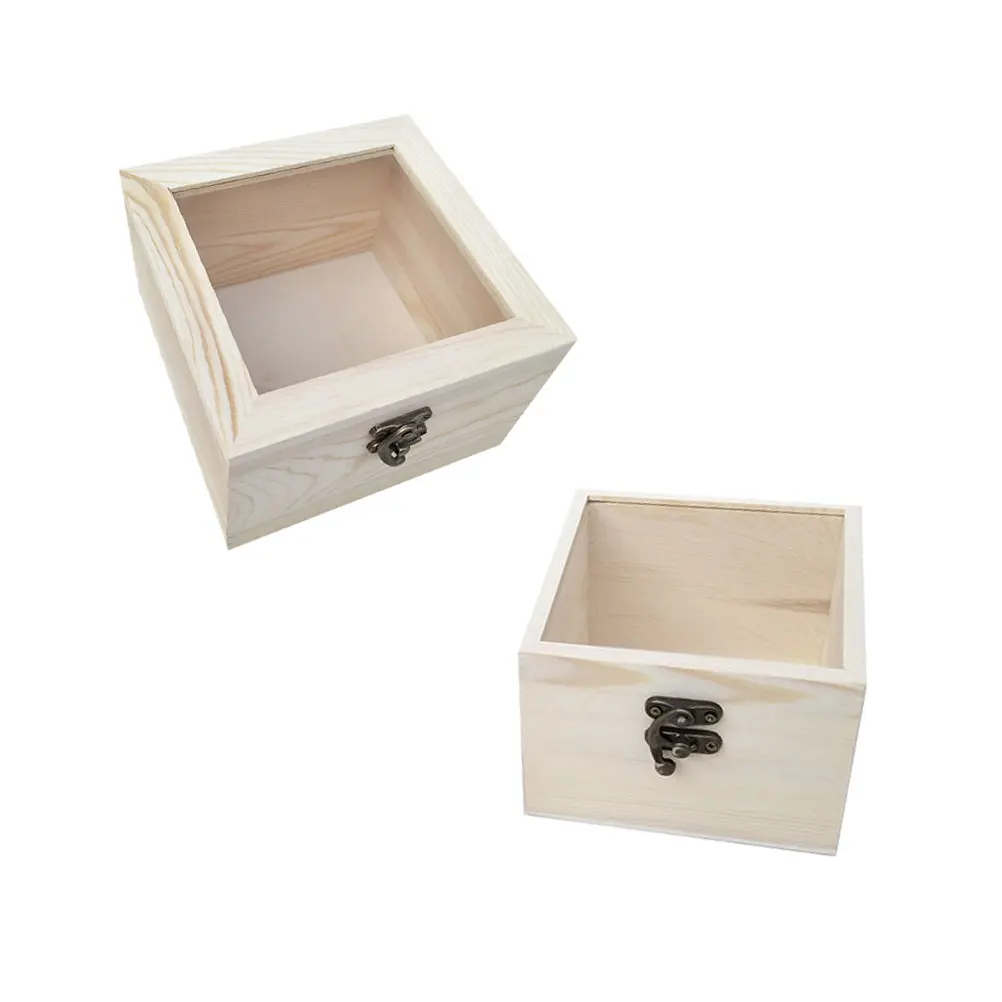 Gift Box Exquisite DIY Simple High Grade Gift Case Storage Box Wooden Box For Jewelry Items Eternal Flower
